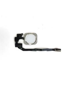 iPhone 5S Home Button and Flex Cable Ribbon with Fingerprint Recognition Replacement Part - White