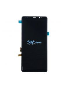 Samsung Note 8 (with Frame) Replacement Part - Midnight Black (NO LOGO)