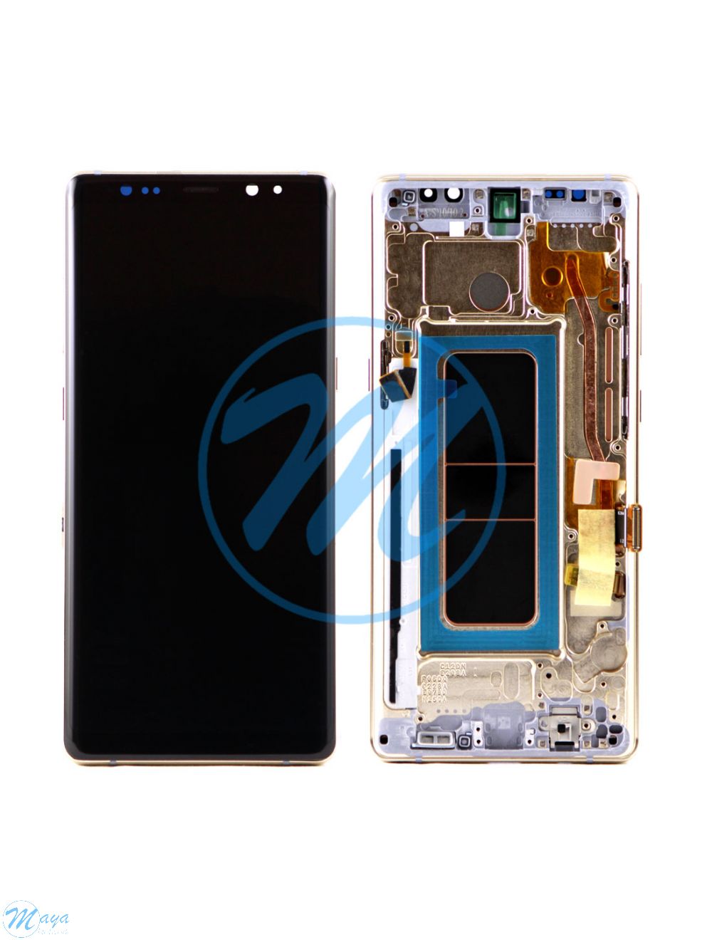 Samsung Note 8 (with Frame) Replacement Part - Gold LOGO)
