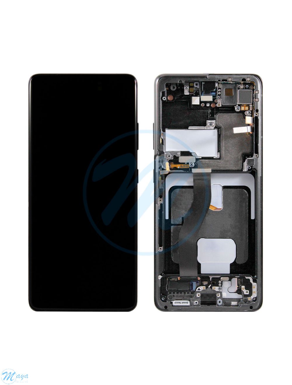 Samsung S21 Ultra (with Frame) Replacement Part - Phantom Black